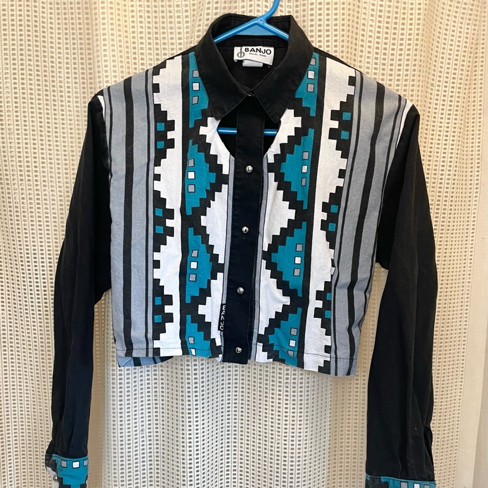 Retro vintage western long sleeved shirt